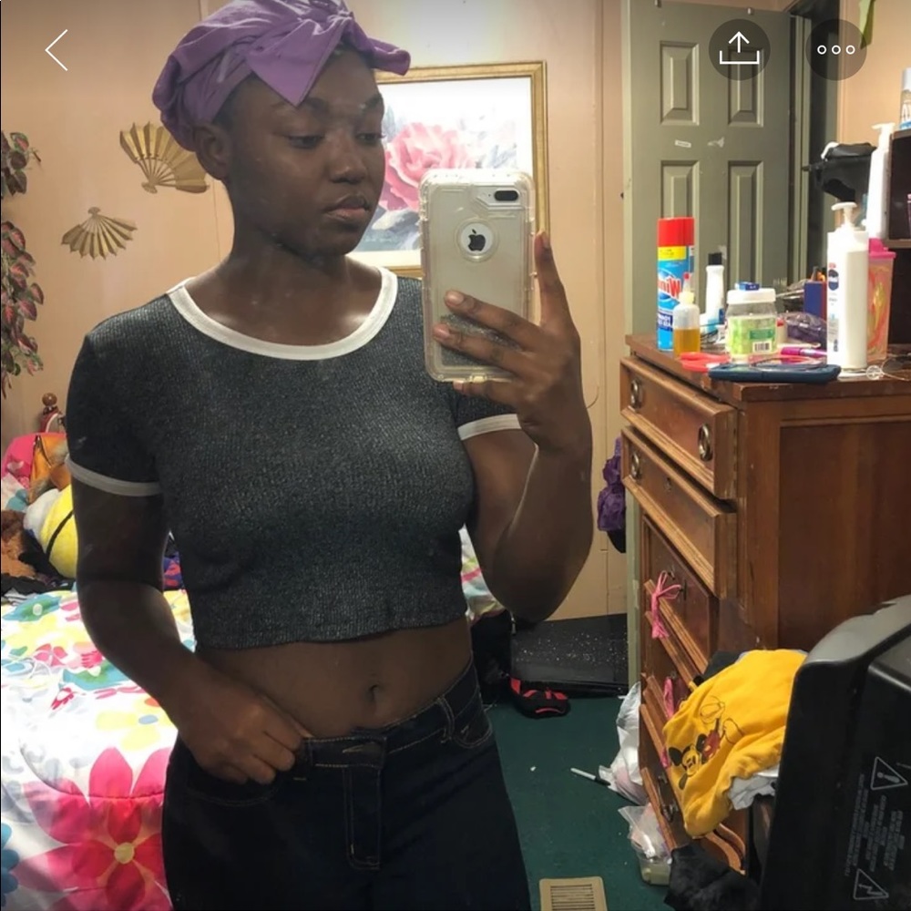 Grey Crop Top